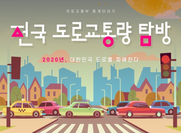 [인포그래픽스] 국토교통부 통계이야기 전국 도로교통량 탐방 2020년 대한민국 도로를 파헤친다